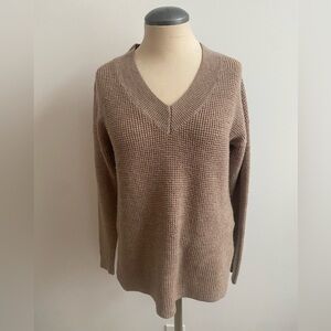Kersh Women's Brown V-Neck Sweater